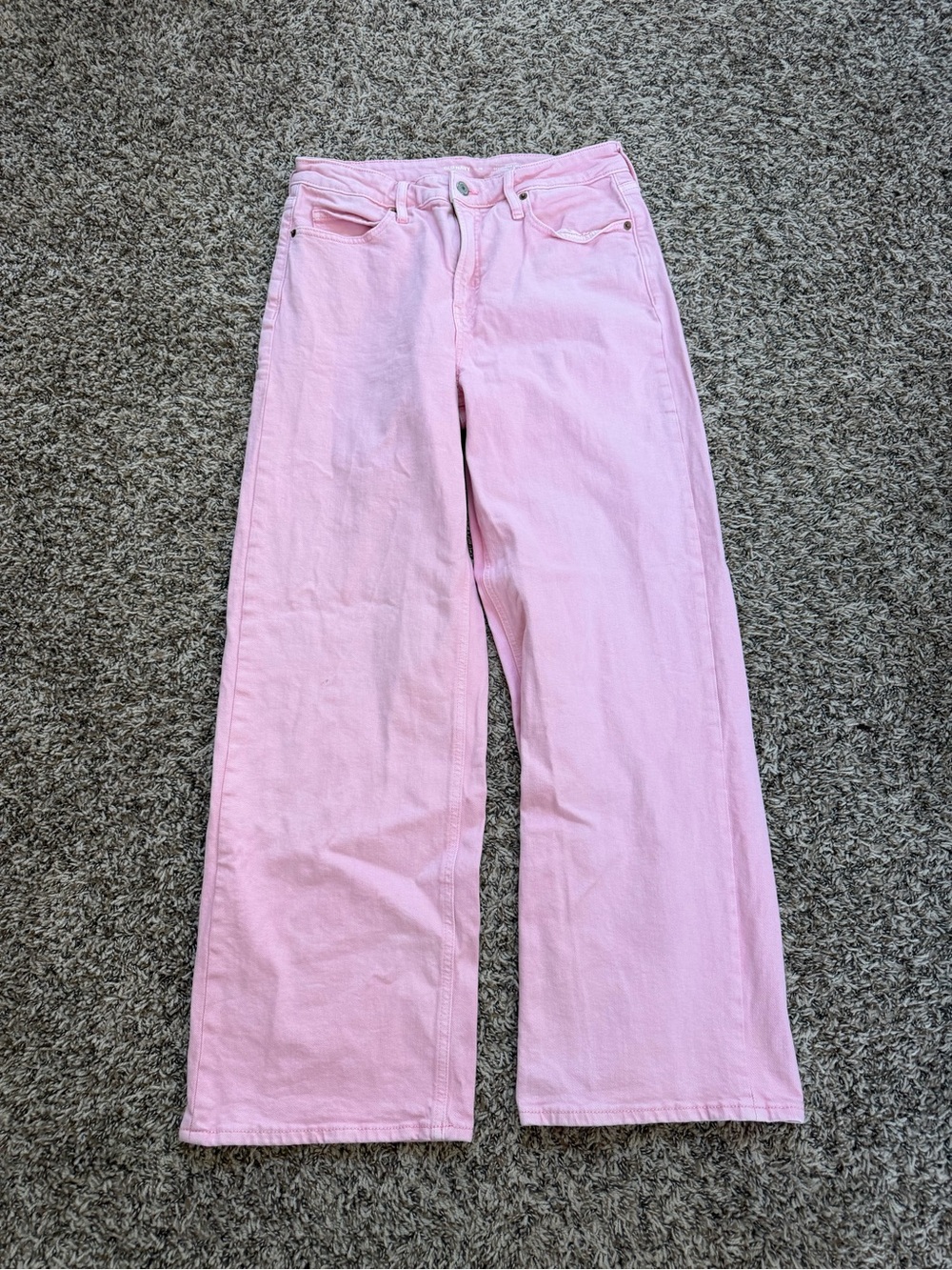 Old Navy Light Pink Wide-Leg Jeans